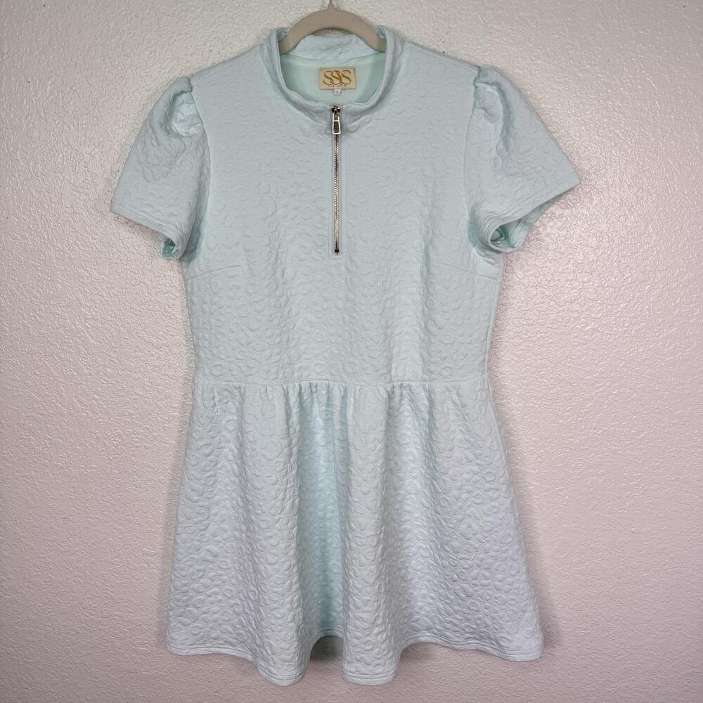 SSYS The Label Dress Womens Large Lainey Everyday Puff Sleeve Drop Waist